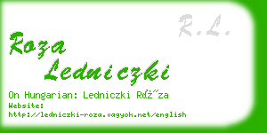 roza ledniczki business card